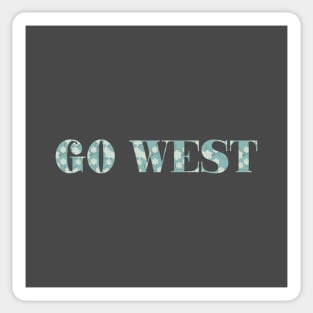 Go West, pattern Sticker